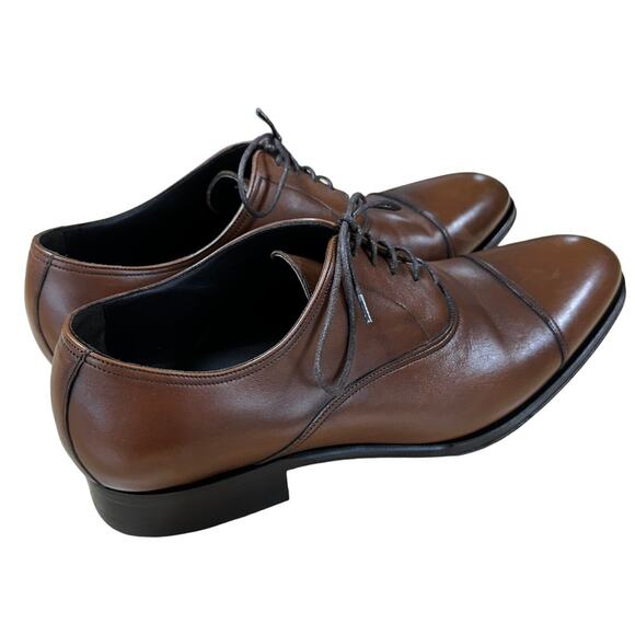 To Boot New York Brandon II Cognac Calf Cap Toe Men's Oxford Size 9 EUC - Picture 2 of 10